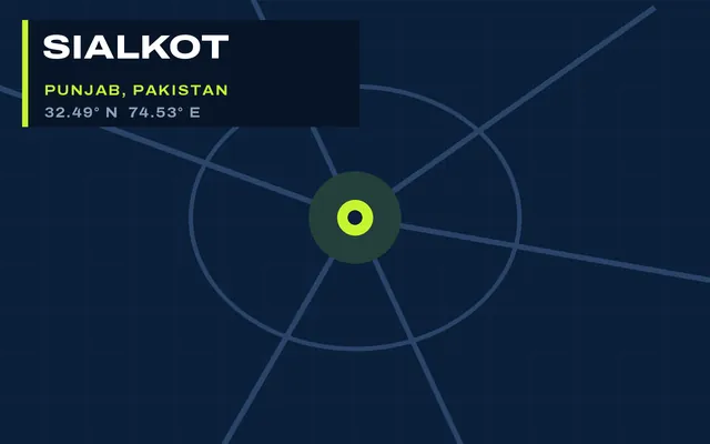 Map of Sialkot, Pakistan