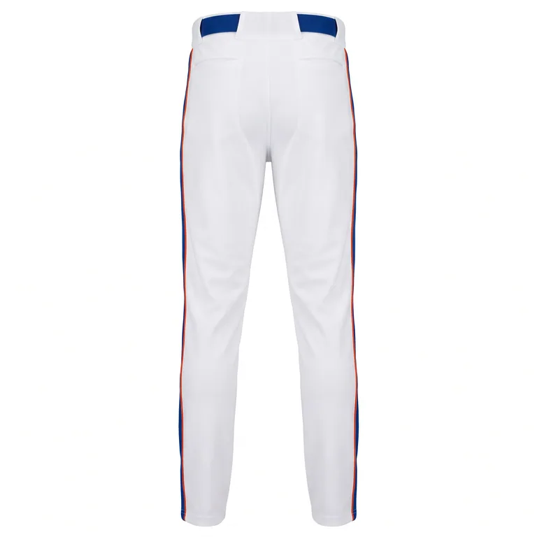 Custom baseball full-length game pants, back view