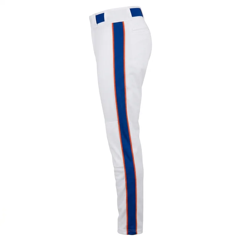 Custom baseball full-length game pants, right side view