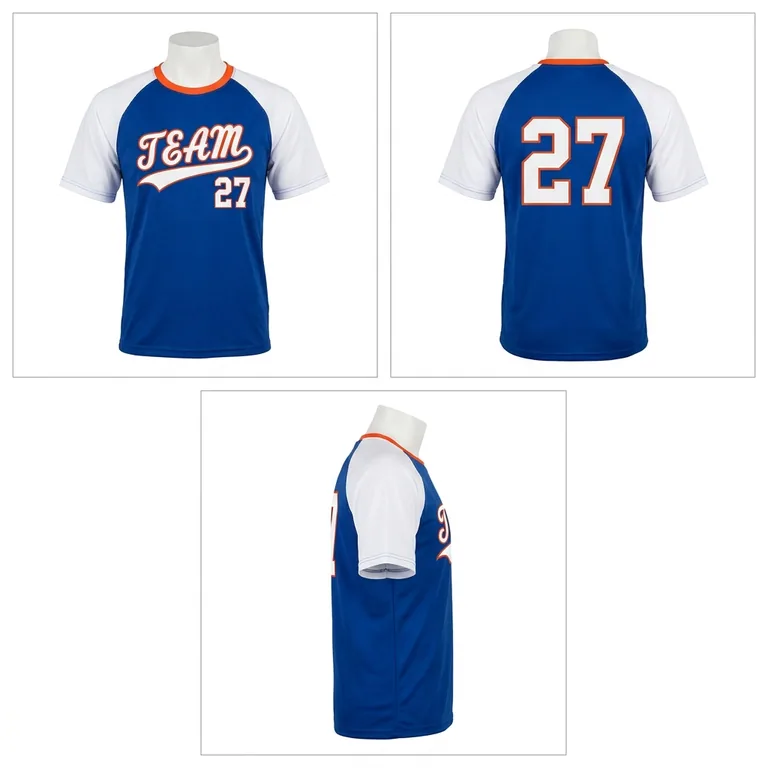 Custom baseball short-sleeve training tees, left side view