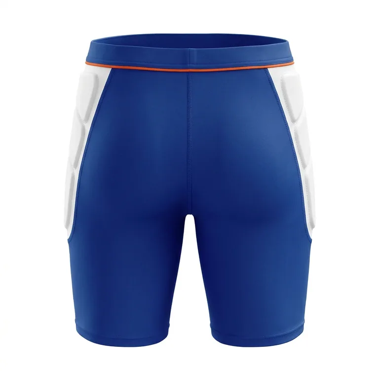 Custom baseball sliding shorts, back view