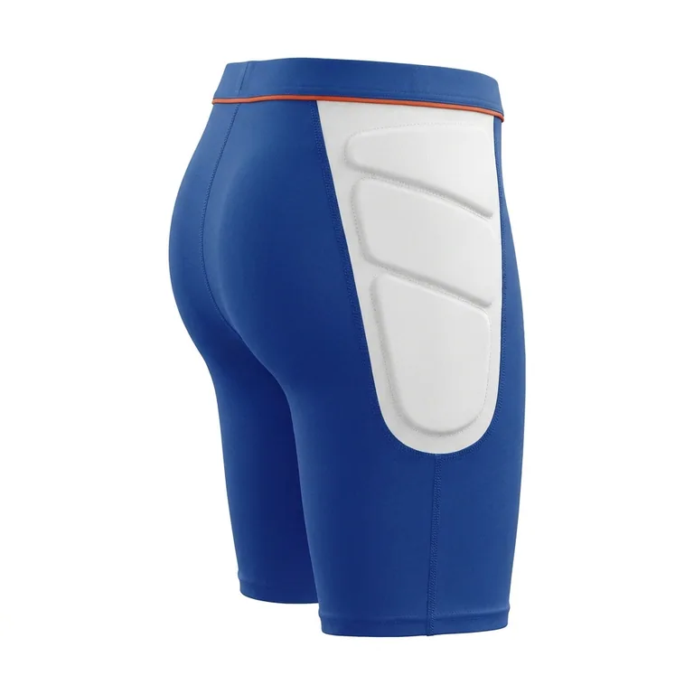Custom baseball sliding shorts, right side view