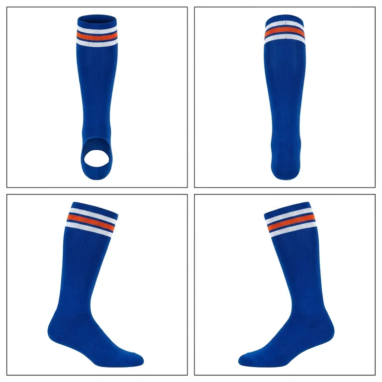 Custom baseball stirrup socks, right side view