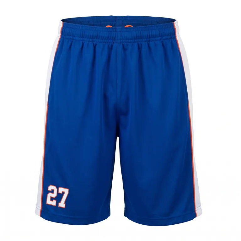 Custom baseball training shorts, front view