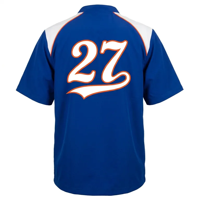 Custom baseball wind pullovers, back view