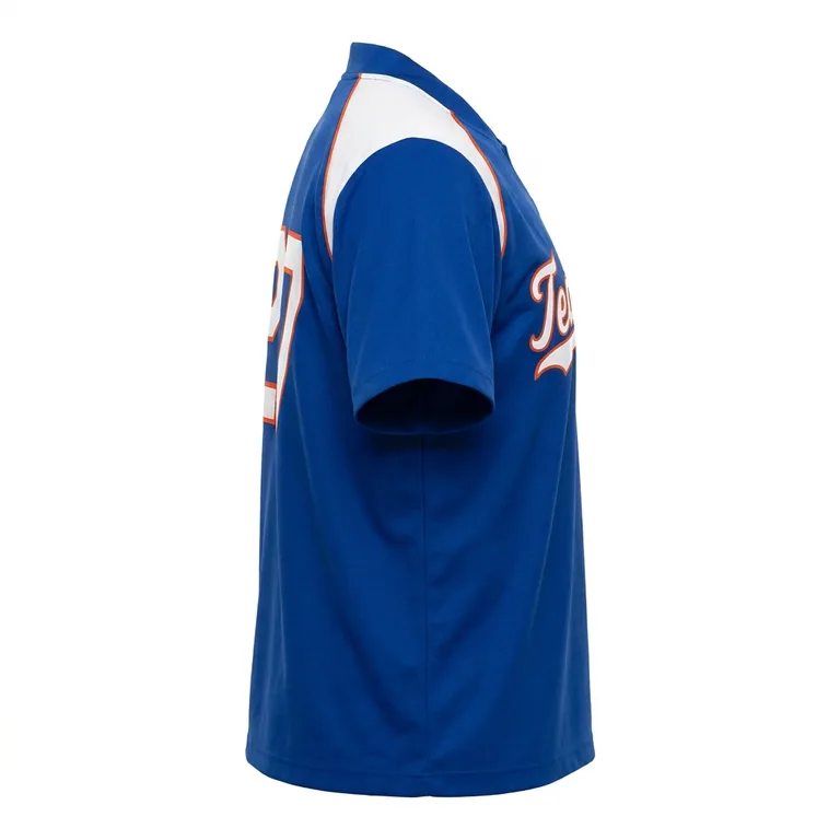 Custom baseball wind pullovers, left side view