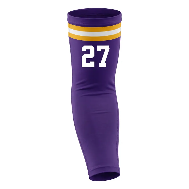 Custom basketball arm sleeves, front view