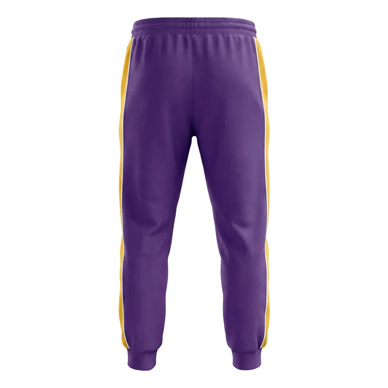 Custom basketball team joggers, back view