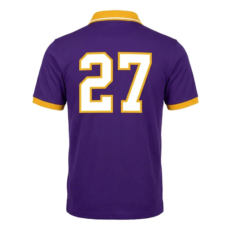 Custom basketball team polos, back view