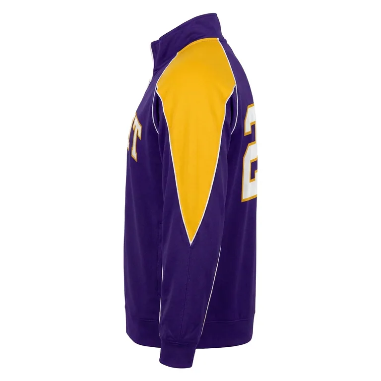 Custom basketball warm-up shooter jackets, right side view