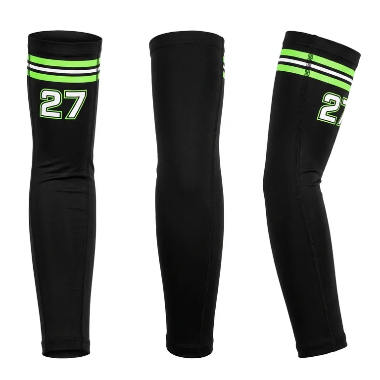 Custom esports arm sleeves, left side view