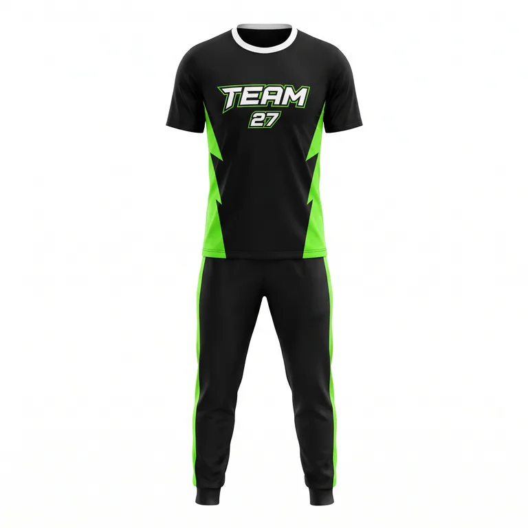 Custom esports full team uniforms, front view