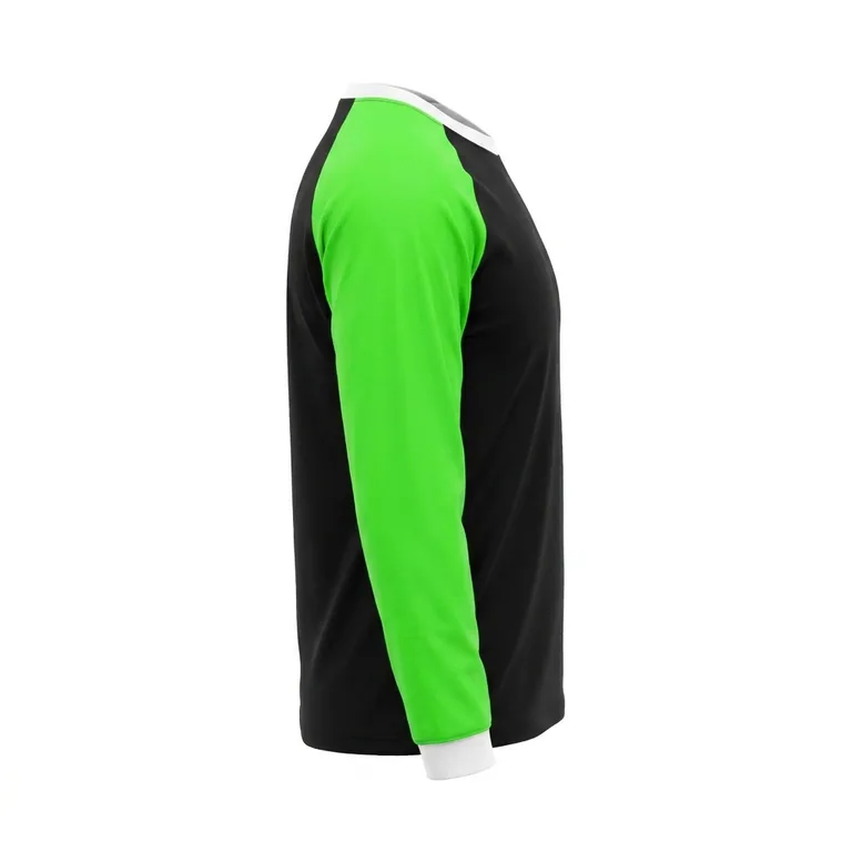 Custom esports long-sleeve team tees, left side view