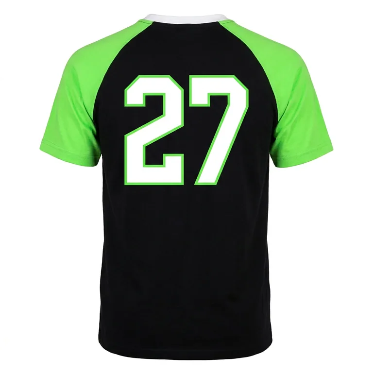 Custom esports short-sleeve team tees, back view