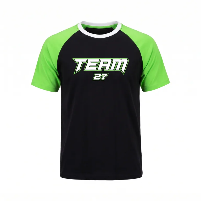 Custom esports short-sleeve team tees, front view