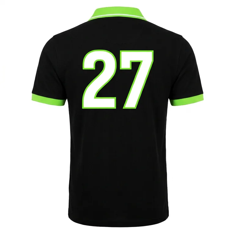 Custom esports team polos, back view