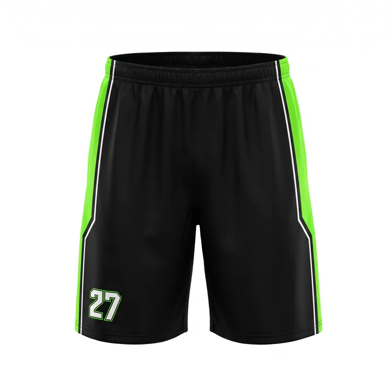 Custom esports team shorts, front view