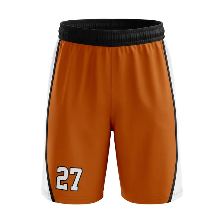 Custom flag football 7v7 game shorts, front view