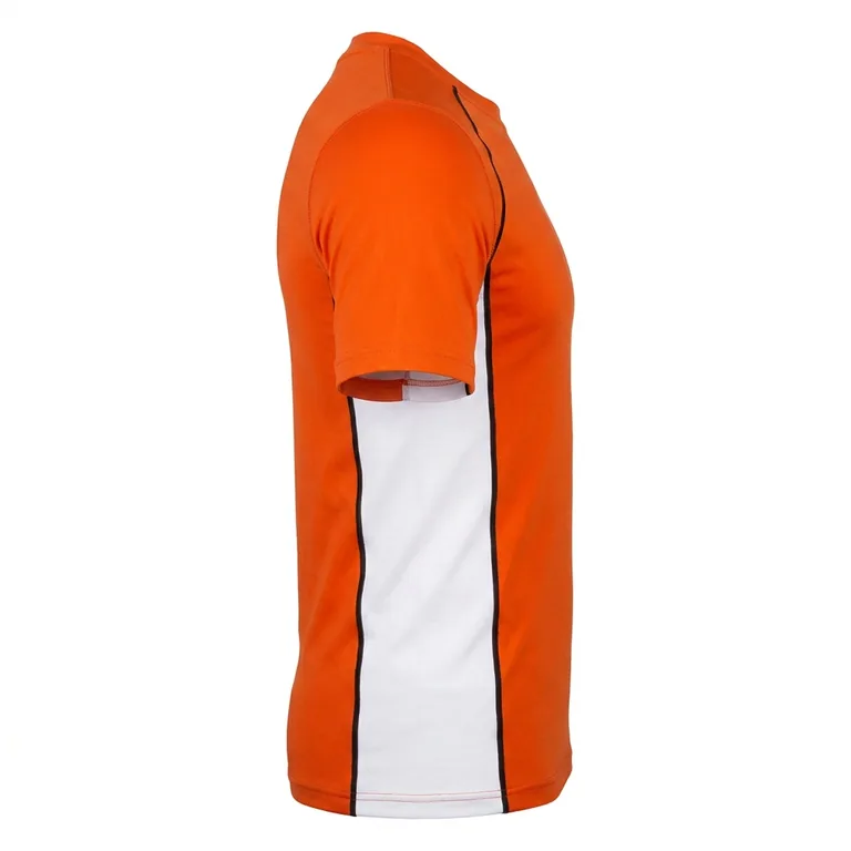 Custom flag football base-layer jerseys, left side view