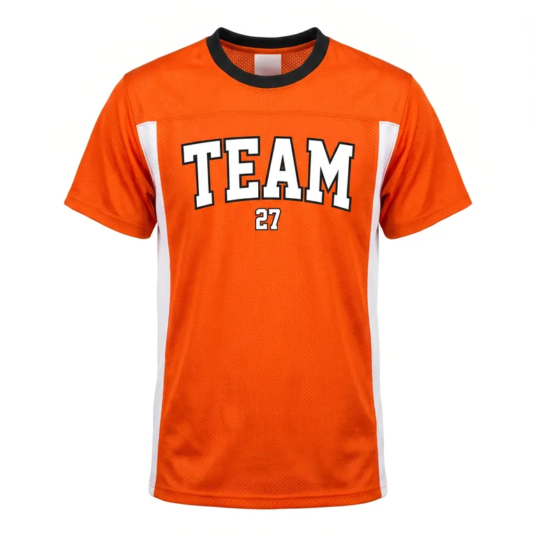 Custom flag football training jerseys, front view