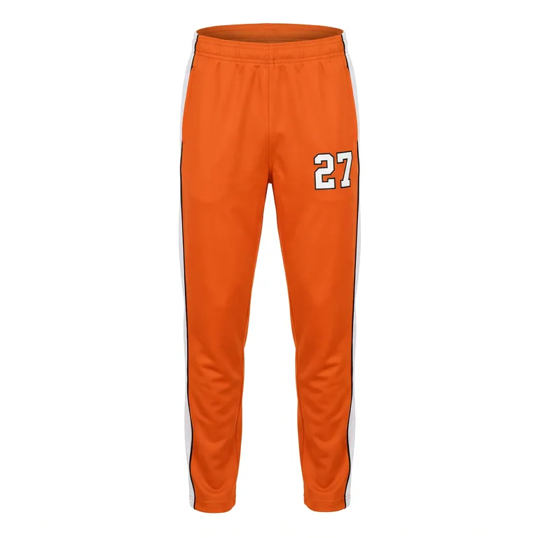 Custom flag football warm-up pants, front view