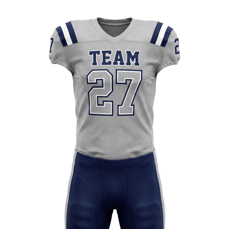 Custom football alternate game uniforms, front view