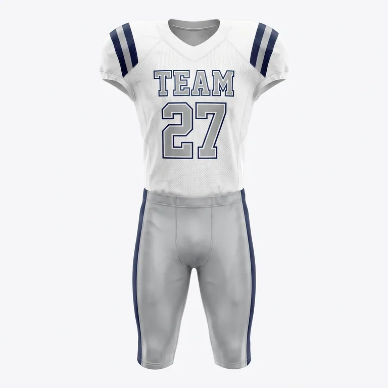 Custom football pro-cut away uniforms, front view