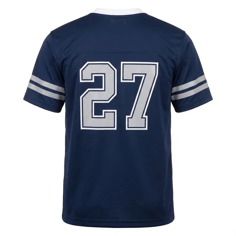 Custom football supporter jerseys, back view