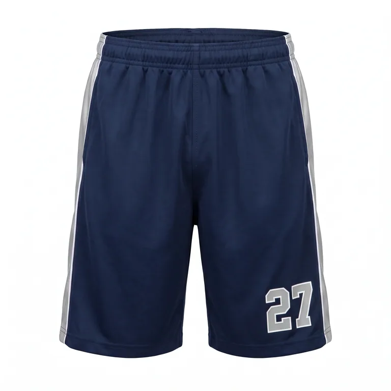 Custom football training shorts, front view