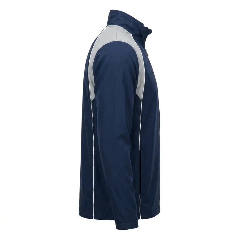 Custom football wind jackets, left side view
