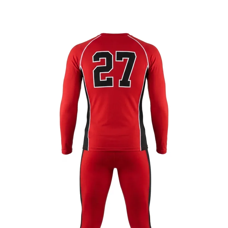 Custom hockey base-layer sets, back view