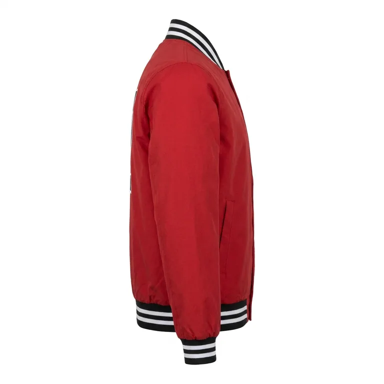 Custom hockey bomber jackets, left side view