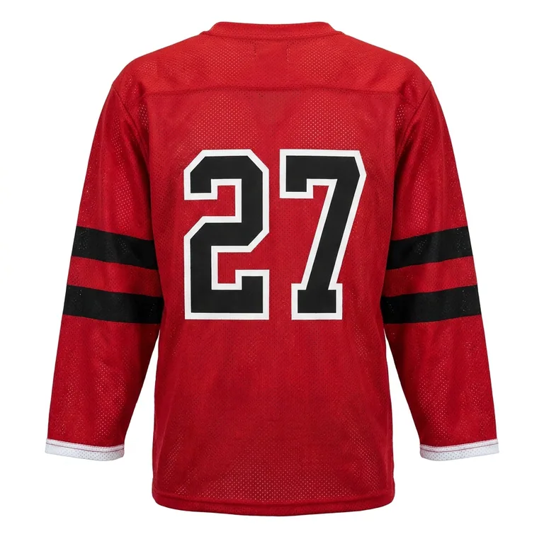 Custom hockey reversible jerseys, back view