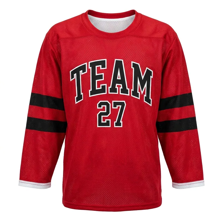 Custom hockey reversible jerseys, front view