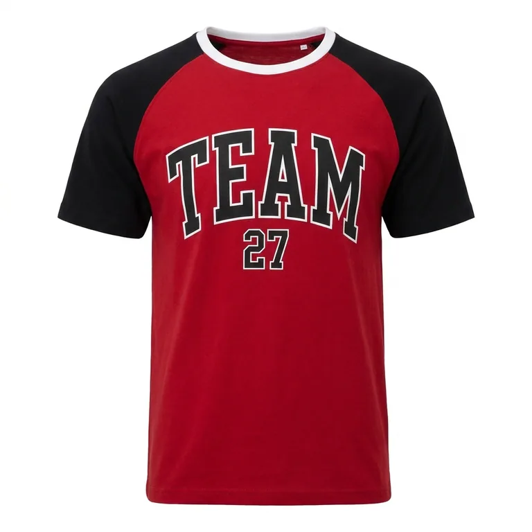 Custom hockey short-sleeve team tees, front view