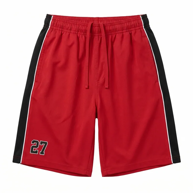 Custom hockey training shorts, front view