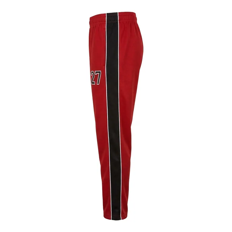 Custom hockey warm-up pants, left side view
