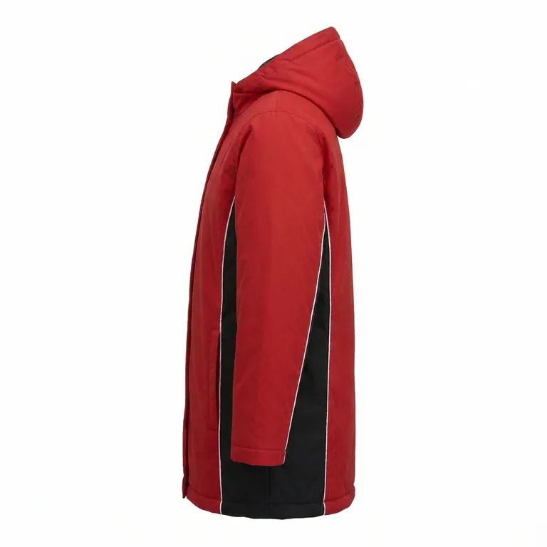 Custom hockey winter parkas, right side view
