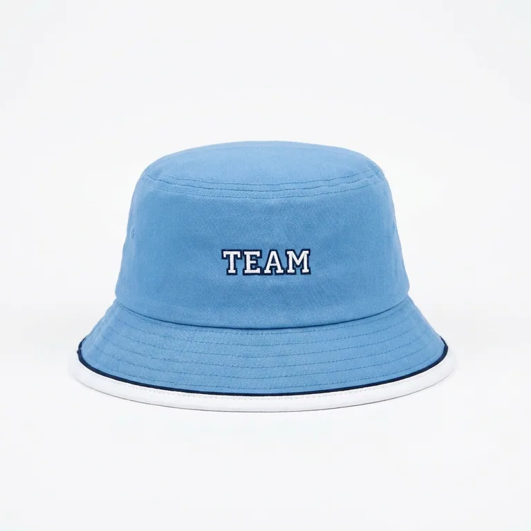 Custom lacrosse bucket hats, front view