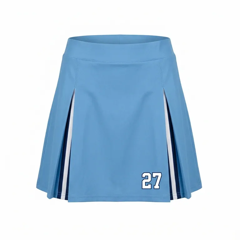 Custom lacrosse kilt skirts, front view