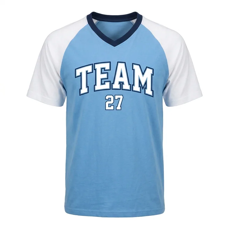 Custom lacrosse short-sleeve team tees, front view