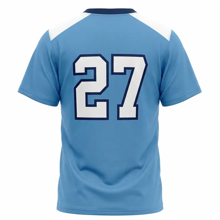 Custom lacrosse standard game jerseys, back view