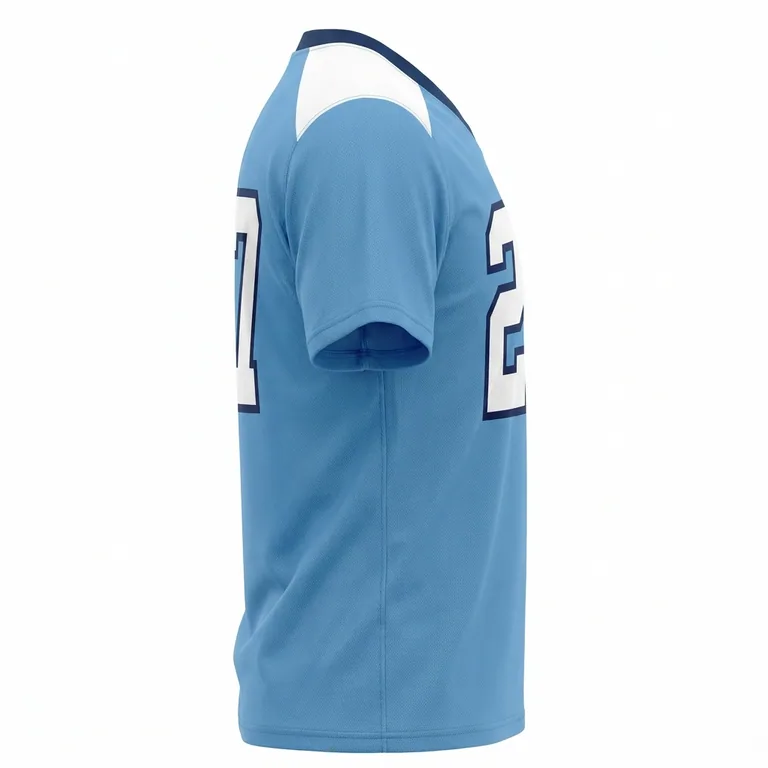 Custom lacrosse standard game jerseys, left side view