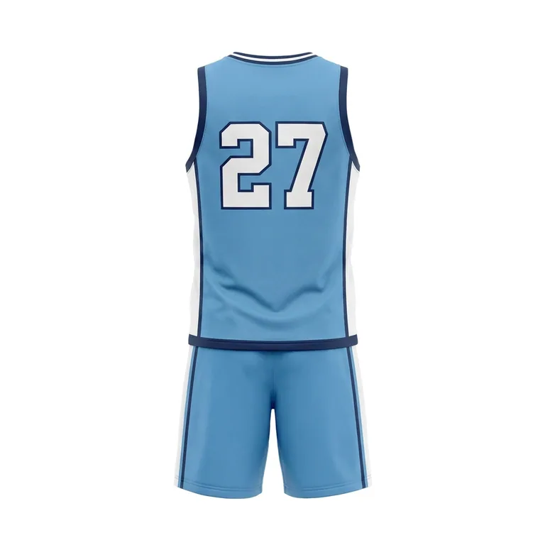 Custom lacrosse standard game uniforms, back view