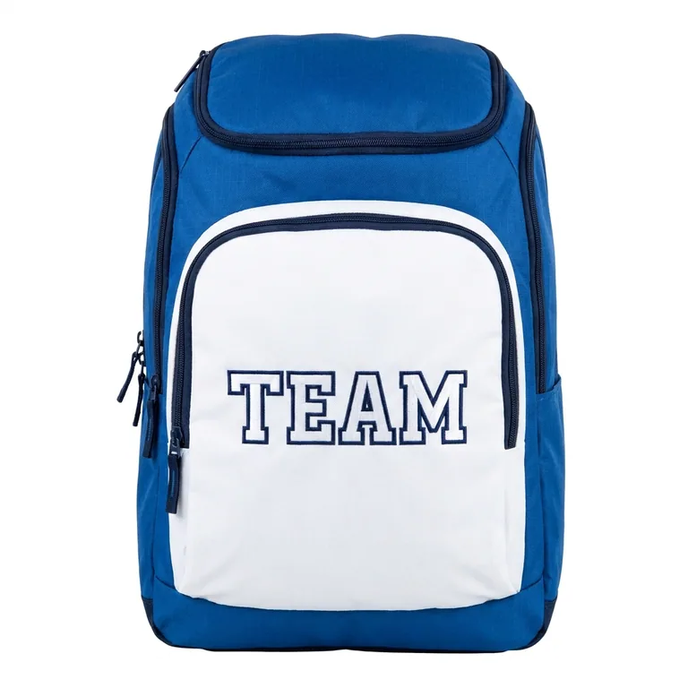 Custom lacrosse team gear packs, front view