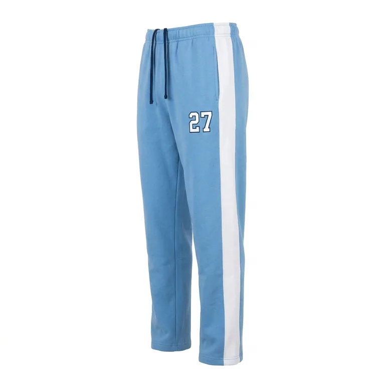 Custom lacrosse team sweatpants, left side view