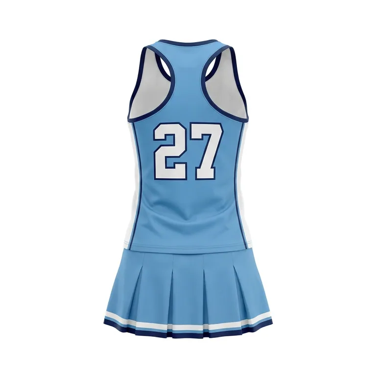 Custom women's lacrosse game uniforms, back view