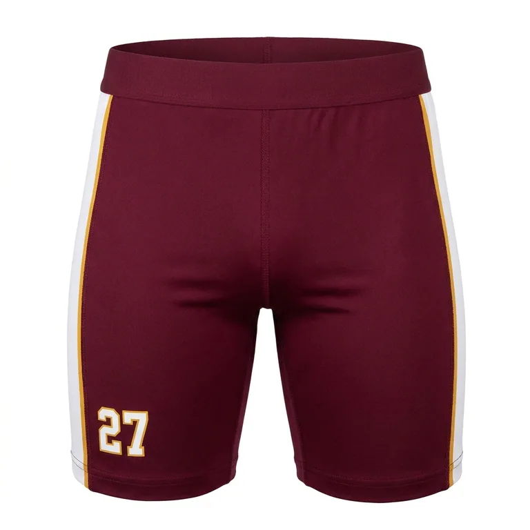 Custom rugby base-layer shorts, front view