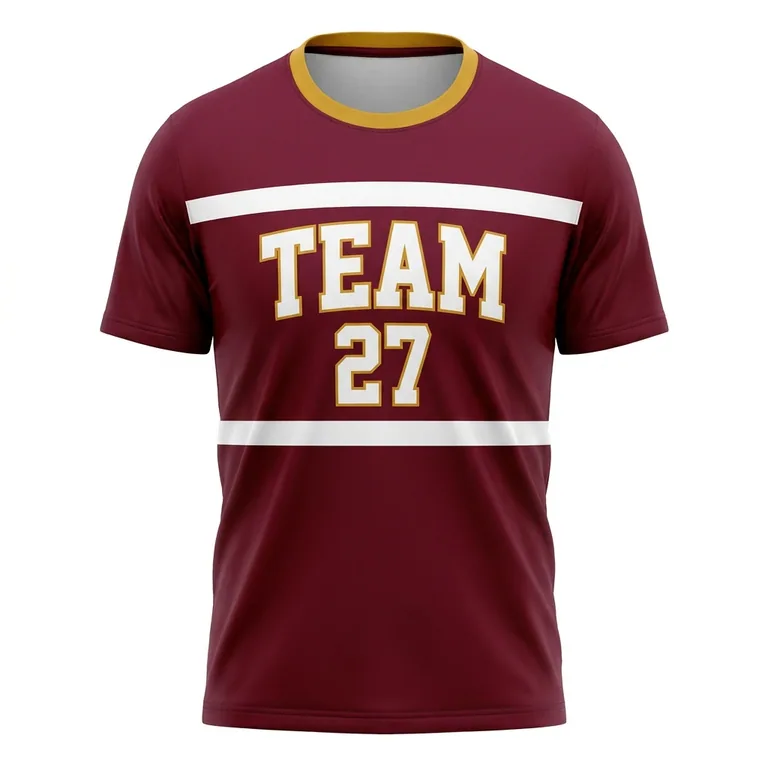 Custom rugby crew-neck classic jerseys, front view