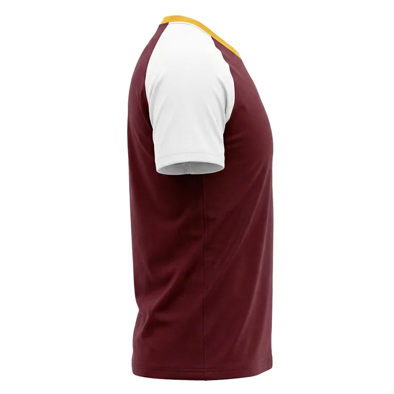 Custom rugby short-sleeve team tees, left side view